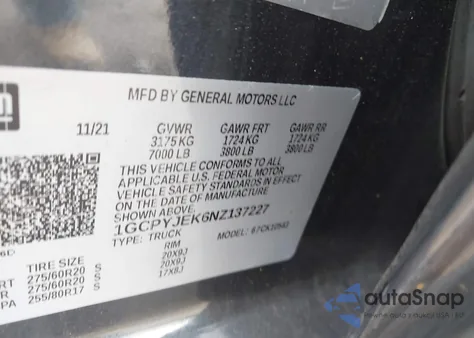 2022 Chevrolet Silverado 1500 Ltd 4Wd Short Bed Lt With 2Fl from USA, damaged, VIN 1GCPYJEK6NZ137227